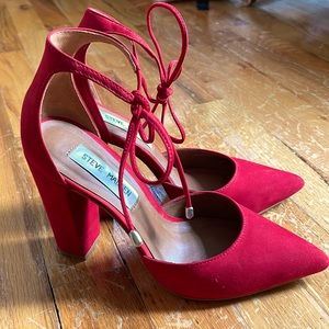 Steve Madden Suede Heels with Front Tie